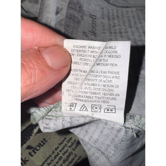 Columbia Sportswear XL Fishing L/S Button Shirt 100% Cotton Brook Trout Green - Picture 6 of 9